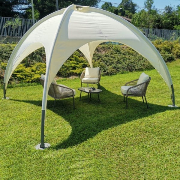 GAZEBO IN ACCIAIO IGLOO 350X350XH270 CM ECRU